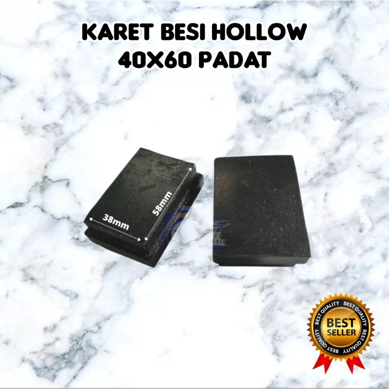 Karet Besi Hollow 4x6 padat / Karet Hollow 4x4