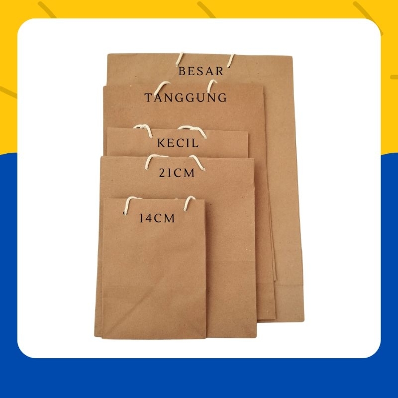 

PAPER BAG COKLAT POLOS TALI PUTIH