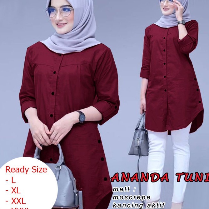 SALE Ananda Tunik  Logo Smile LS  Ukuran L3XL  Matt Moscrepe
