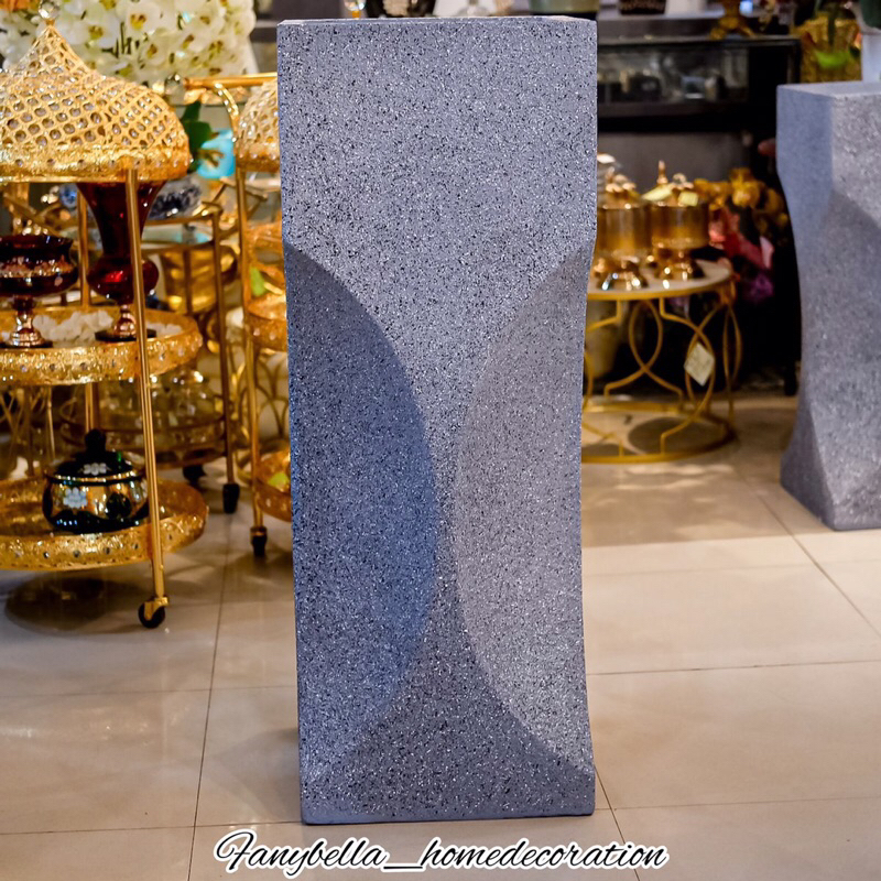 Guci Vas Bunga Keramik Besar Abu Abu Porselen Dekorasi Rumah Set/FANYBELLA