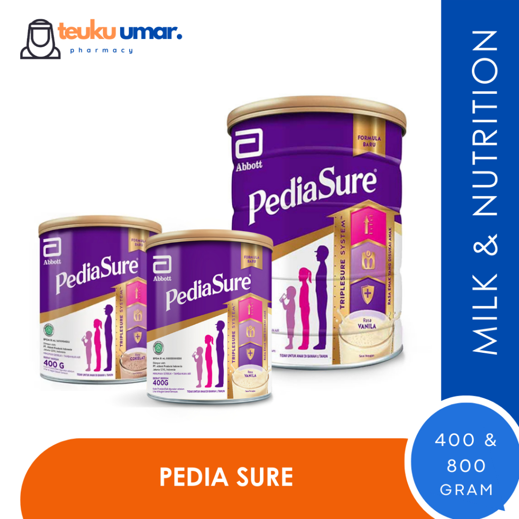 

[Susu] Pediasure MRI Rasa Vanila dan Coklat 400 gram , 800 gram - Nutrisi Pertumbuhan