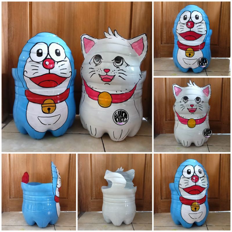 Pot Galon Le mineral/ Pot Bunga / Prakarya Pot botol bekas / pot botol plastik / Pot Hias Lucu , Tem