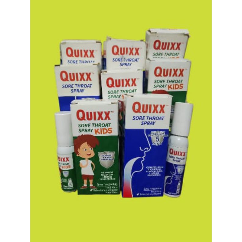 QUIXX SORE THROAT SPRAY PEREDA SAKIT TENGGOROKAN ANAK DEWASA