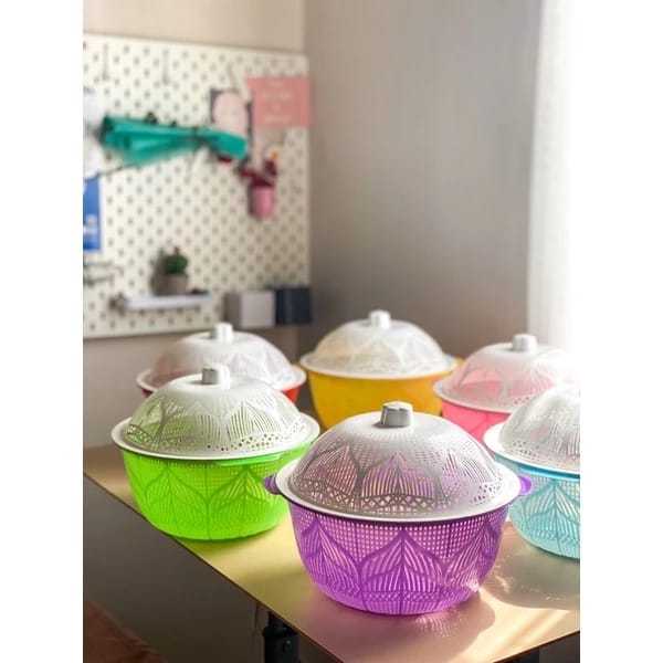 TERMURAH BAKUL NASI PLASTIK PLUS TUTUP