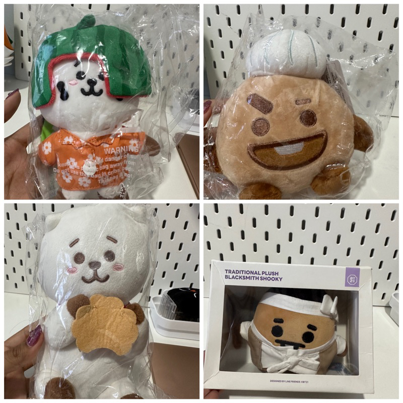 [BACA DESKRIPSI] BT21 official doll RJ Shooky traditional plush blacksmith summer semangka jin suga