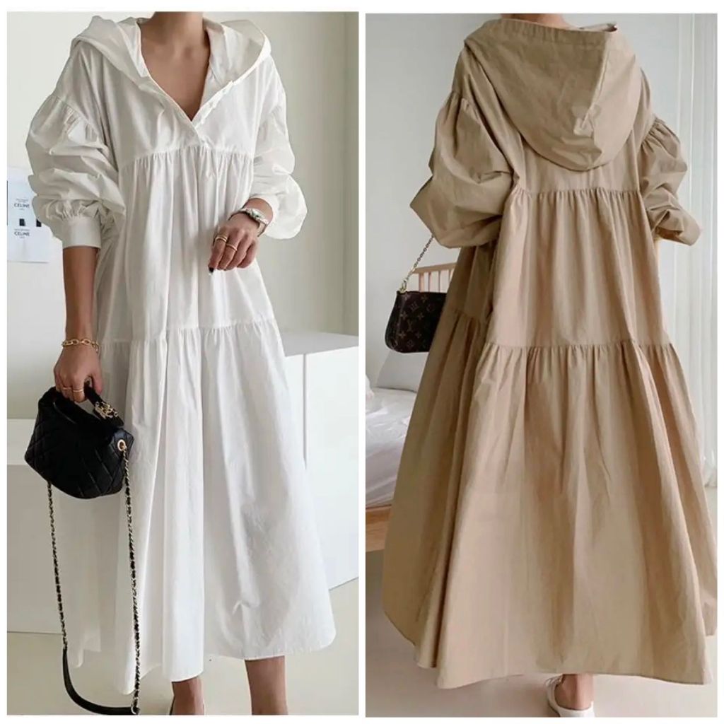 AURELIA TUNIK HOODIE KATUN POPLIN PREMIUM