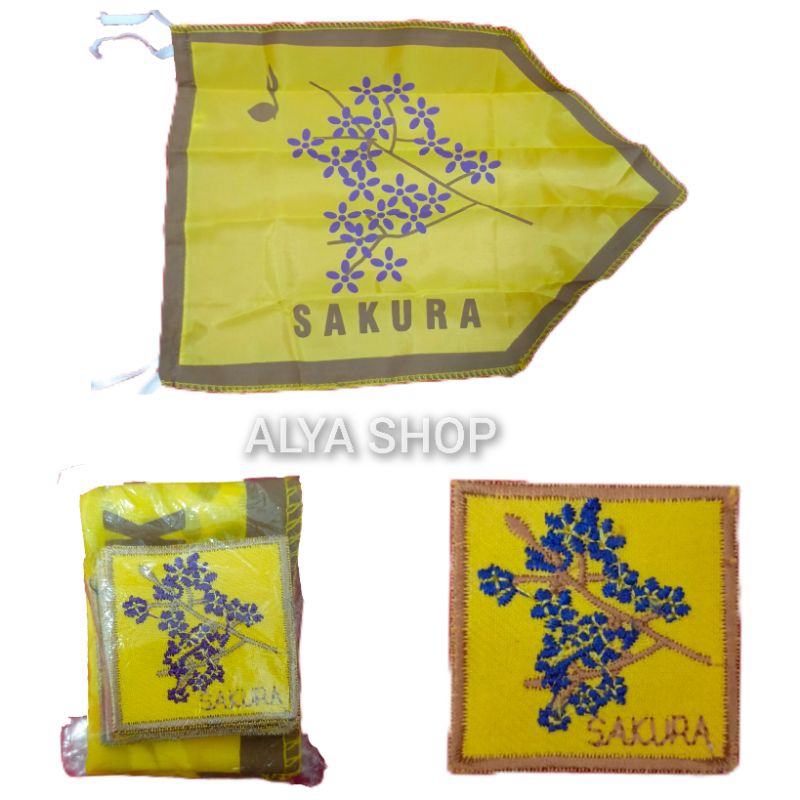 BET REGU SAKURA | Bet Tanda Regu Bunga | Tanda Regu Bordir Gambar Bunga | Badge Pramuka