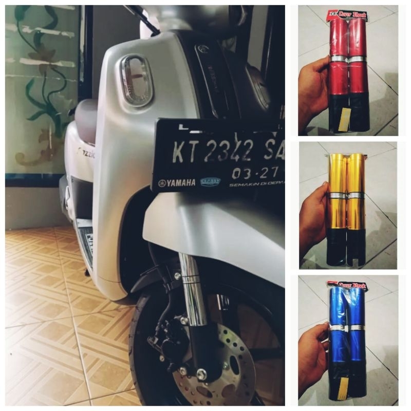 Cover shock depan yamaha FAZZIO, pengaman shock depan FAZZIO