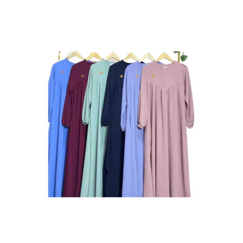 Baju gamis remaja kekinian terbaru 2024 Gamis Crinkle Premium Zernitaa dress terlaris