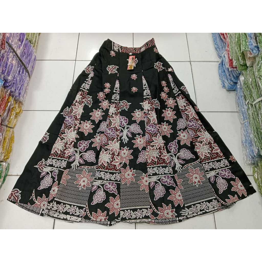 Rok batik panjang model pecah 8 sudah pakai puring