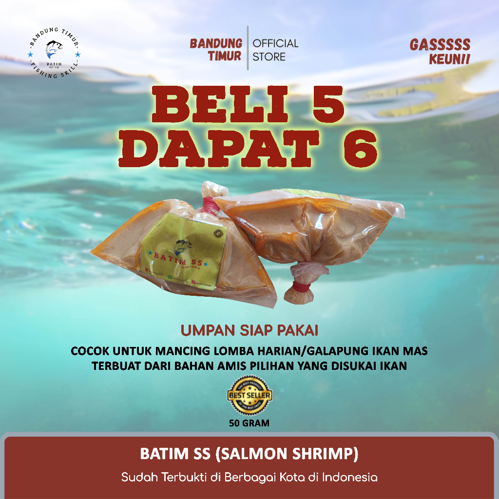 UMPAN PREMIUM SUPER SALMON UDANG - UMPAN IKAN MAS SIAP PAKAI