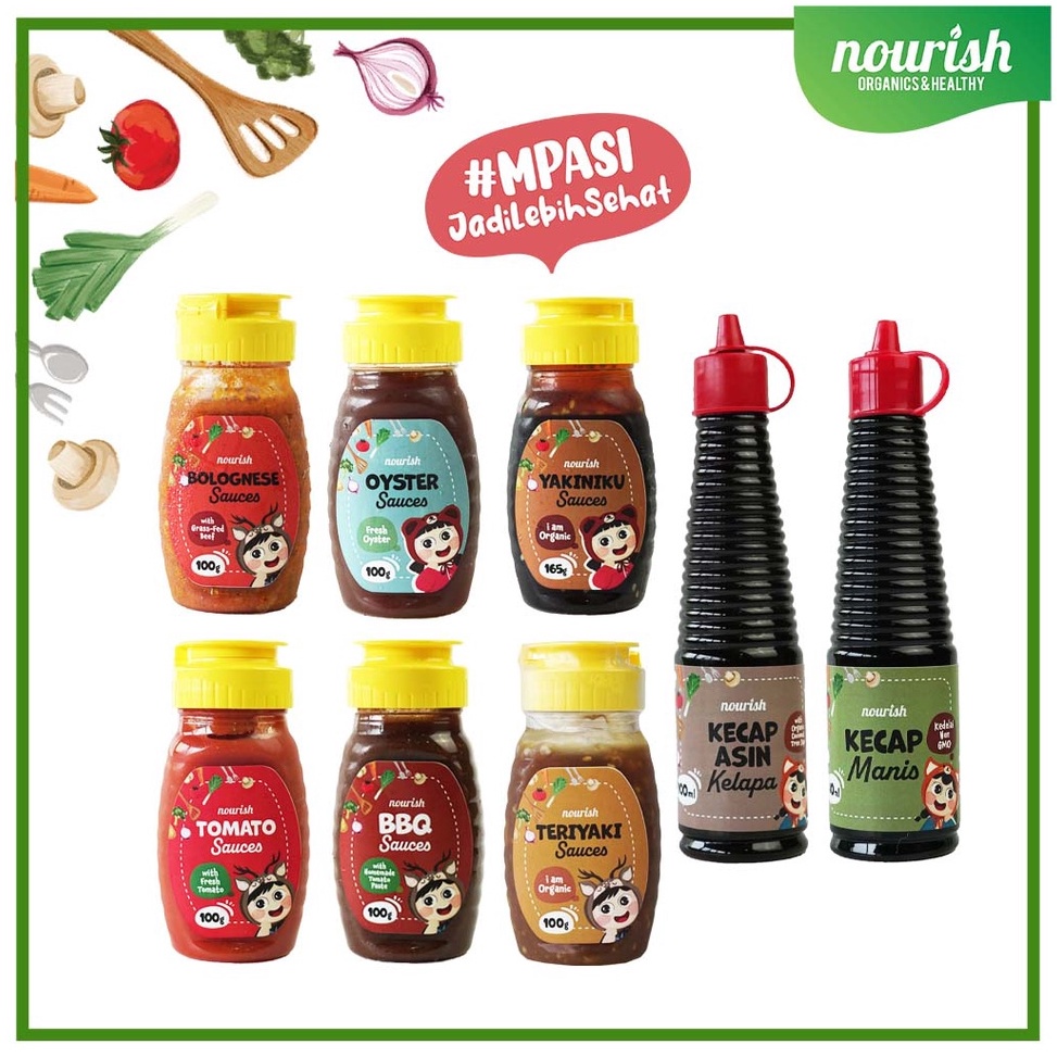 

XPRESS Nourish Saus Bumbu MPASI No MSG Kecap MPASI No MSG Saus Organik Saus Bumbu Tanpa Pengawet Kecap Tanpa Pengawet