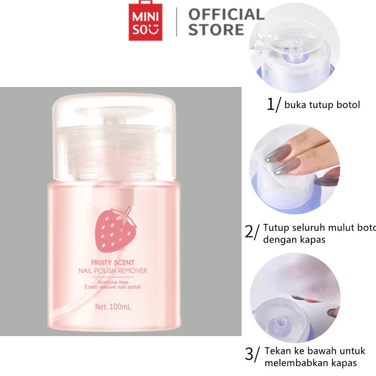 SENSASIONAL Miniso Official Penghapus Kutek Wanita Nail Polish Remover Pembersih cat kuku 1ml Nail E