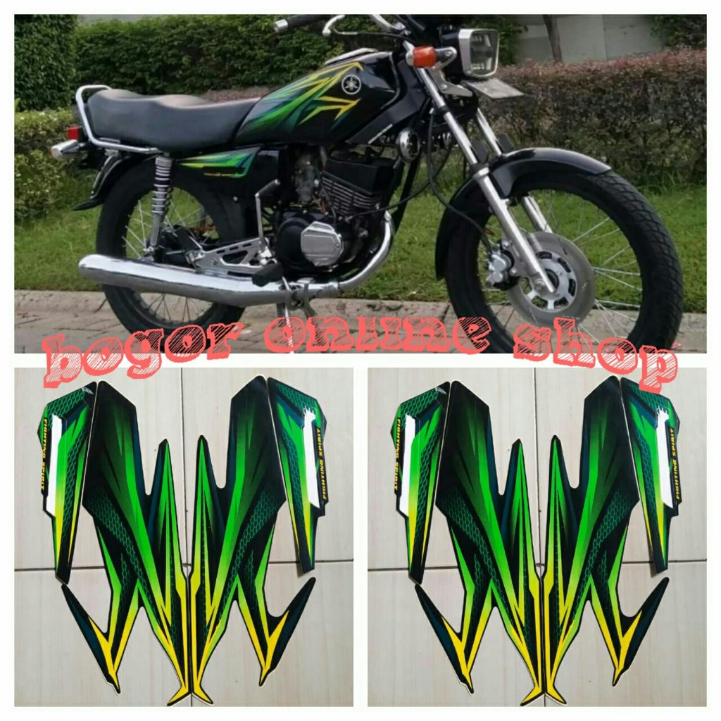 stiker motor rx king 2005 hijau