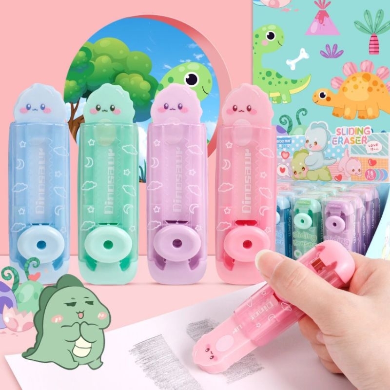 

penghapus pensil mekanik / rubber pencil eraser dino