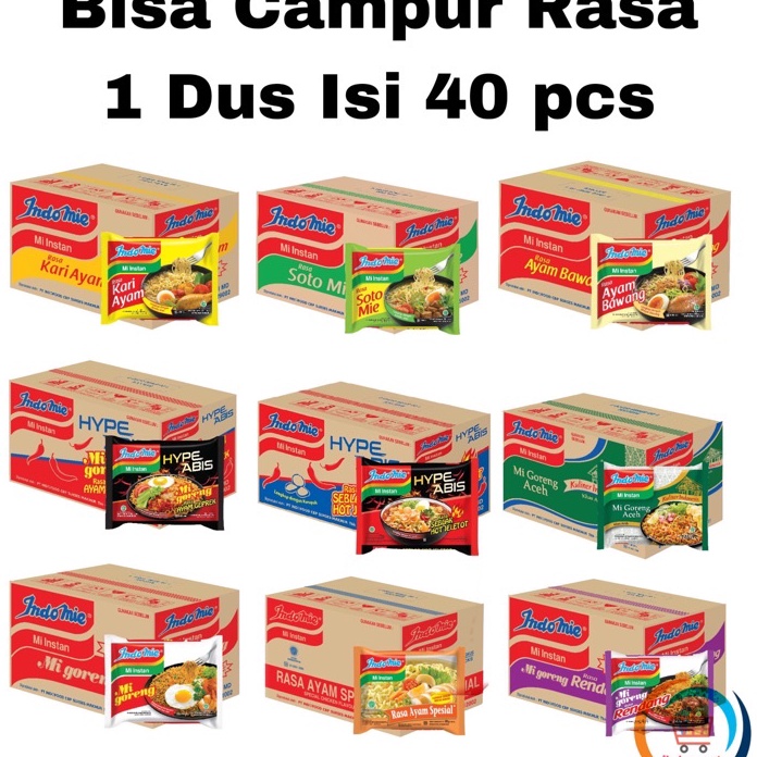 

PROMO MURAH Indomie Goreng Soto Ayam Bawang Hype Abis Kari Ayam BISA MIX 1 Dus Isi 4 pcs
