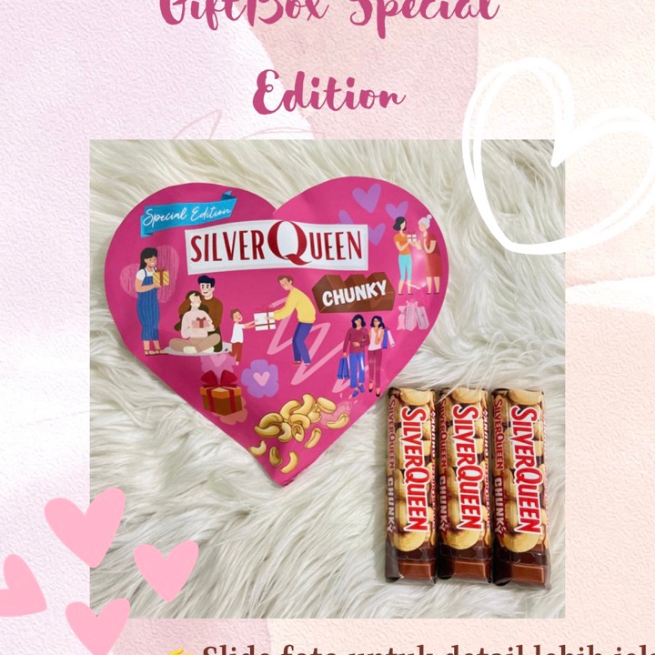 

HOT GIFTBOX SPECIAL LOVE EDITION SILVERQUEEN DAIRYMILK VALENTINE BIRTHDAY WEDDING ULANGTAHUN ANNIVERSARY