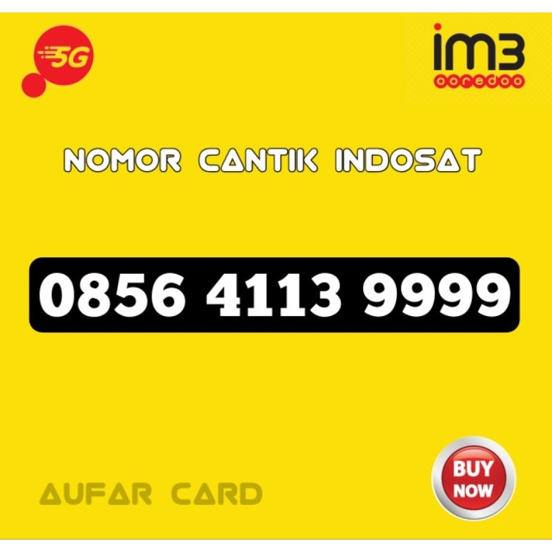 Kartu Perdana Nomor Cantik Indosat 9999 Im3 Kwartet 9999 ekor 39999 4113 9999