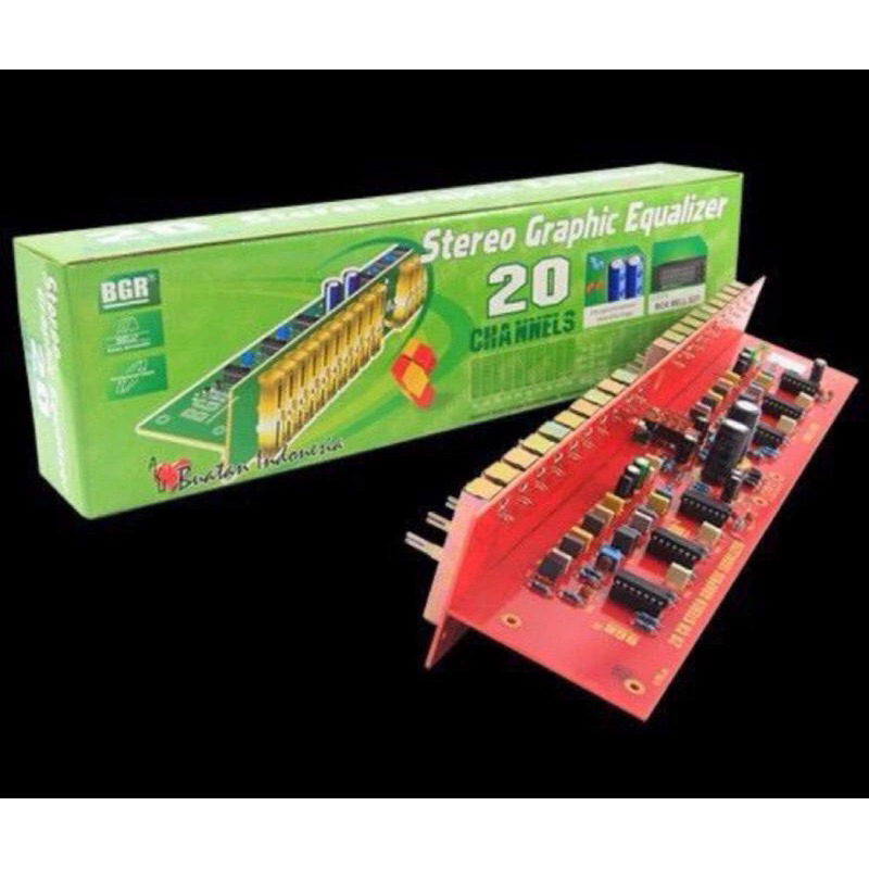 KIT EQUALIZER 20 CHANNEL STEREO 20 CHANEL POTENSIO GESER - STEREO GRAPHIC EQUALIZIER EKUALIZER BELL