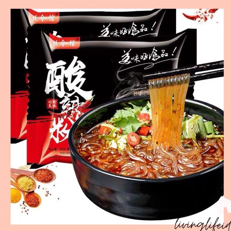 

MURAH LEBAY Mie Suan La Fen Bihun Asam Pedas Impor Halal Sour Glass Noodle Spicy