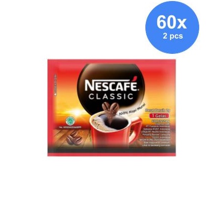 

Ready Stok NESCAFE Classic Kopi Instan Kopi Hitam 2g Sachet 6pcs x 2