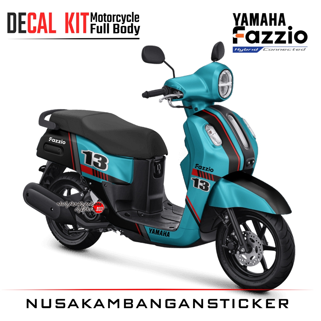 Decal Kit Sticker Fazzio Black Tosca Modifikasi