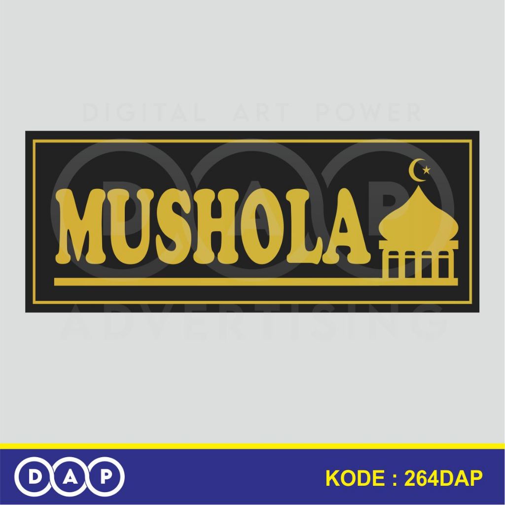 

264 - STIKER MUSHOLLA - GOLD EDITION - 25 X 10 CM - VYNIL - TERBAIK