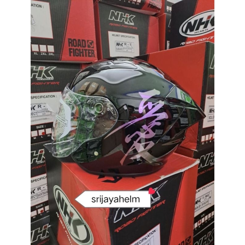 HELM NHK R1 MAX KANJI PAKET GANTENG DAN BUSHIDO DAN ELIT ALONSO