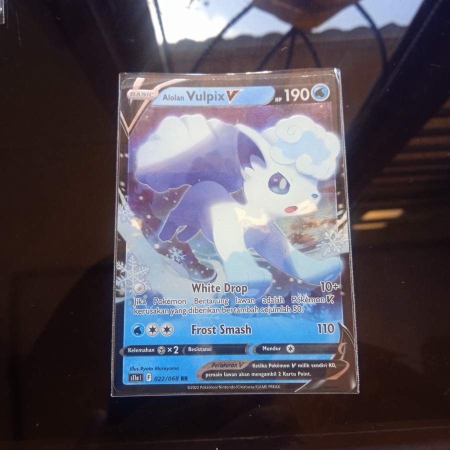 Alolan Vulpix V RR 022/068 S11A Pokemon TCG Indonesia Trading Card