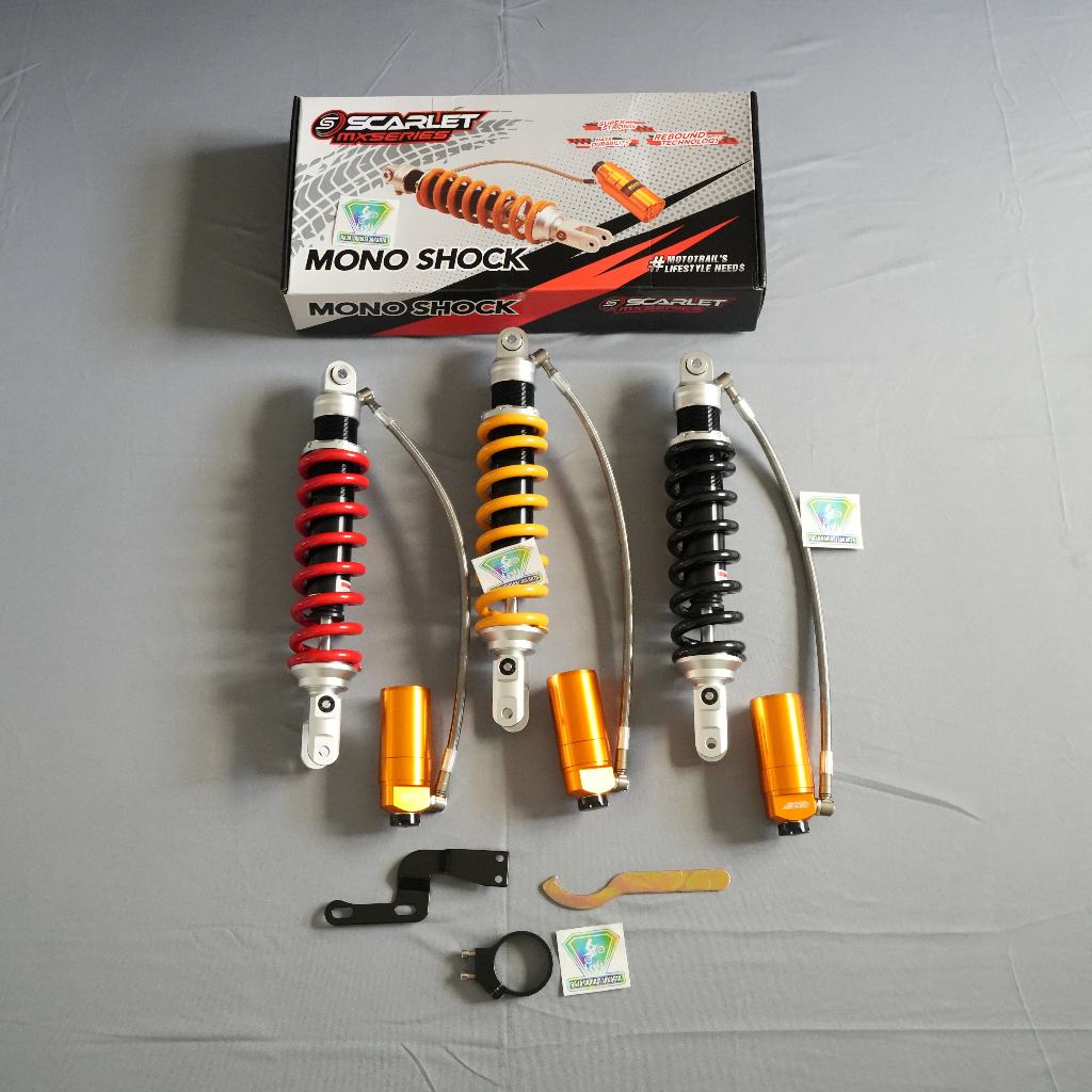 Mono Shock Tabung Terpisah KLX CRF Scarlet ORI