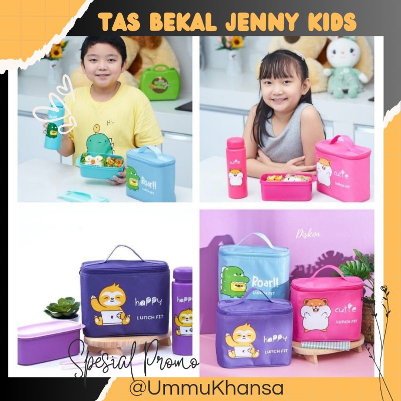 Tas bekal jenny kids /kotak nasi/botol minum /tempat bekal