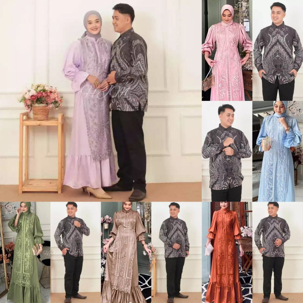 TERBARU - CP MUSLIM DANIRA 2IN1 SIZE L - XL - FI15 - HM - BAJU COUPLE IDUL FITRI BIG SIZE - COUPLE G