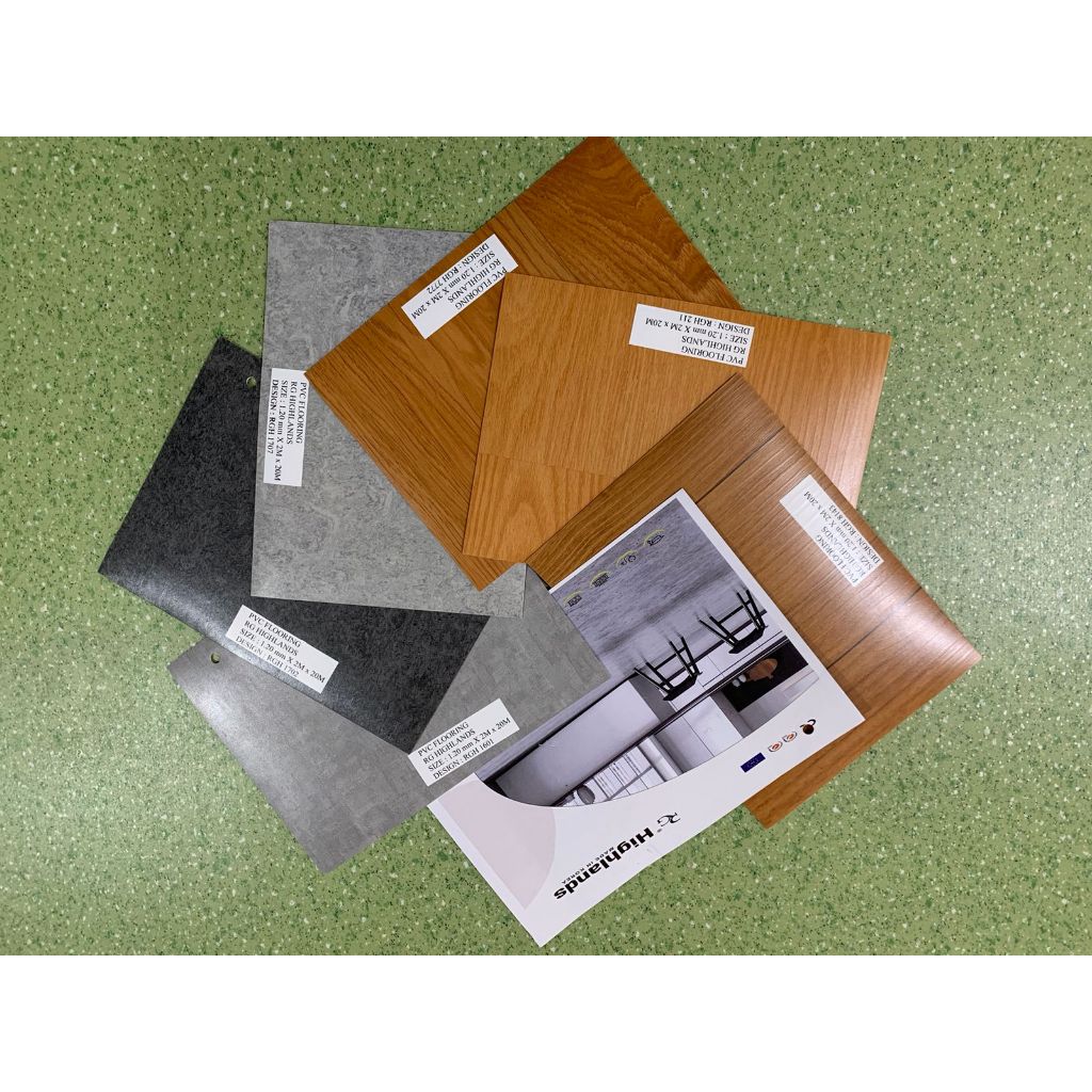 Karpet Vinyl Lantai Kayu Roll RG HIGHLANDS Tebal 1,2mm Harga Per-Meter