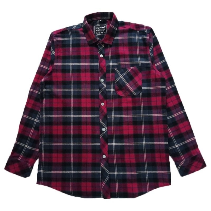 Unpossed Kemeja Flanel Magenta 407