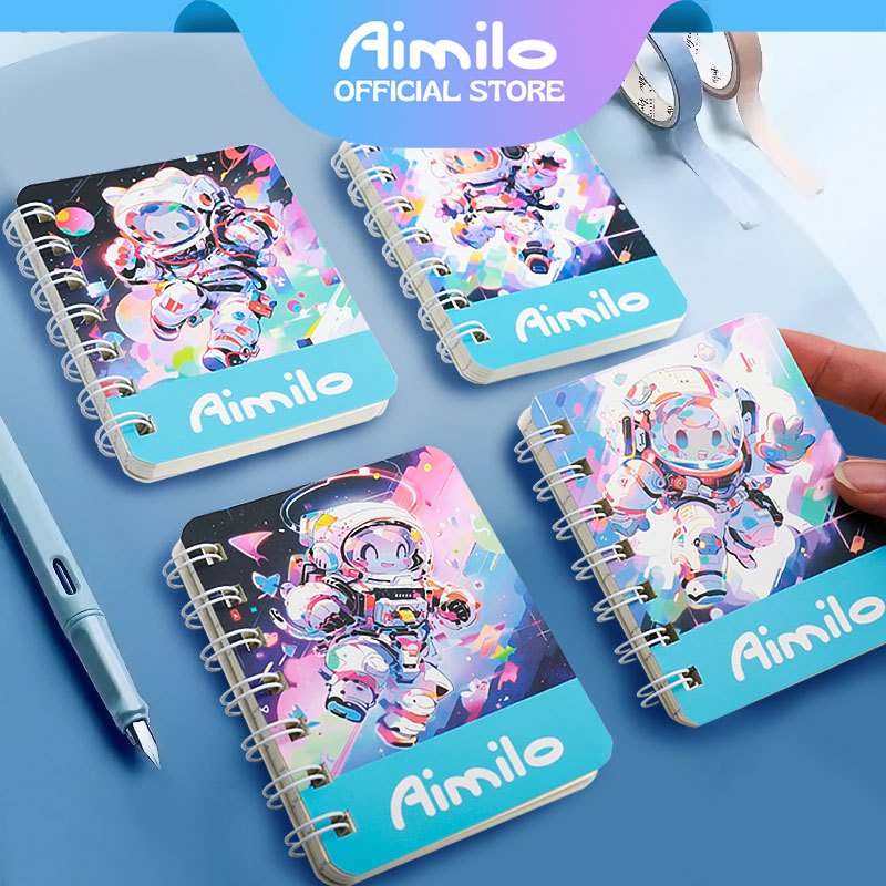[READY] Aimilo New Design Notebook A7 Scrapbook Mini Buku Kecil Catatan Notes Kecil 1 Paket 4 PCS Buku