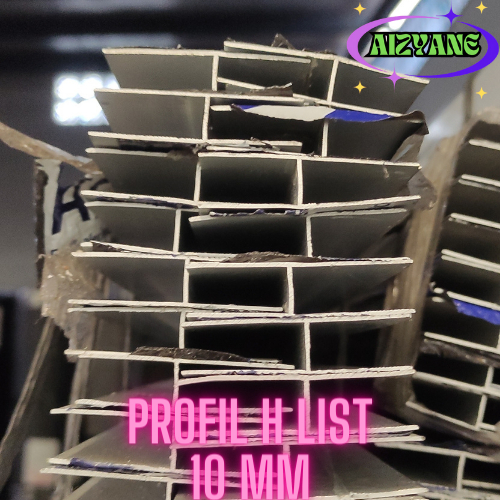 Profil H List Twinlite Alumunium ukuran 10 mm