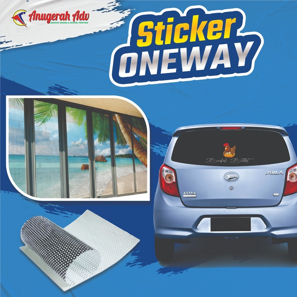CETAK ONE WAY | STICKER KACA | STICKER ONE WAY | HARGA PER CM