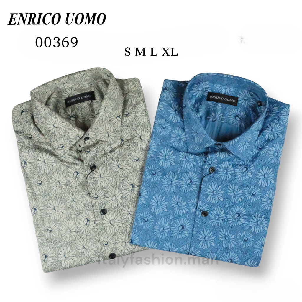 ENRICO UOMO Kemeja Pendek Katun Import Pria 00369