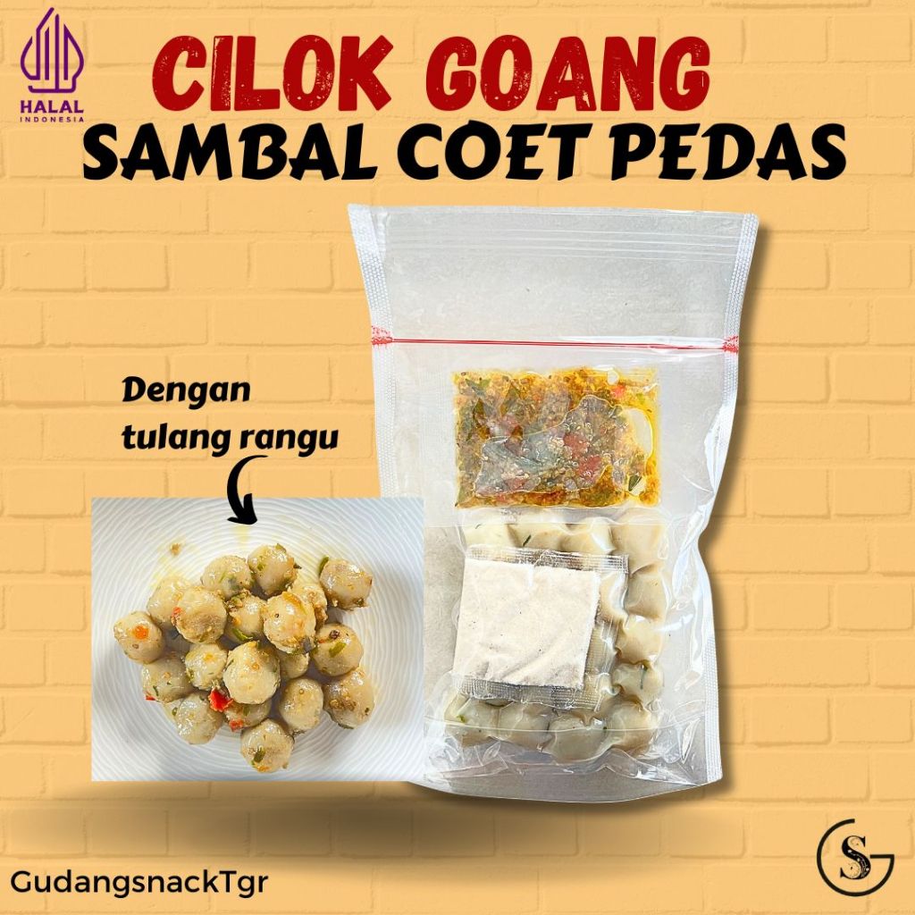 

Cimol Goang Pedas Sambal Coet Isi 20 Pcs Makanan Instan Asin Food