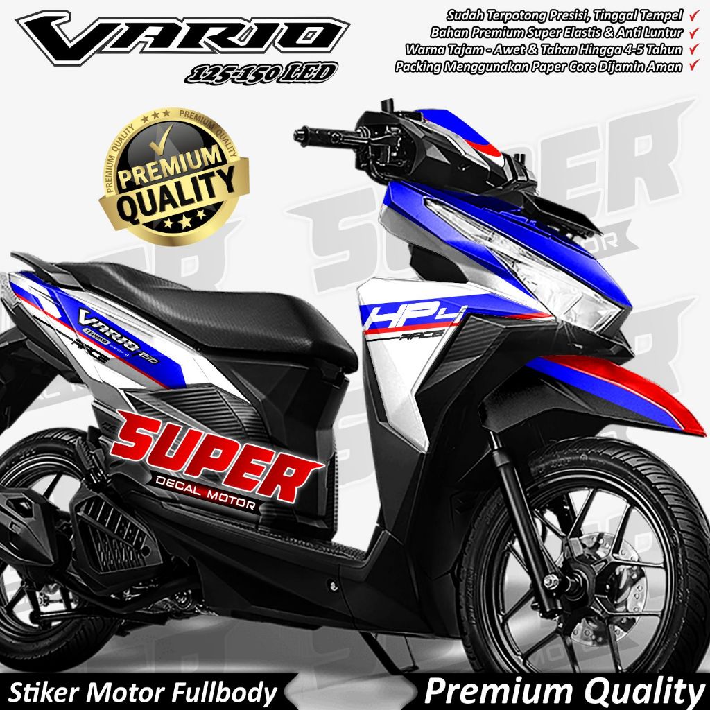 (COD) Stiker Decal Honda Vario 125/150 LED Full Body Variasi Konsep BMW