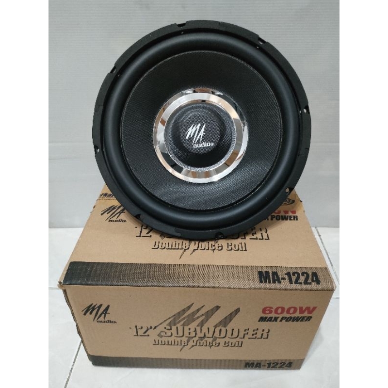 Subwoofer 12 inch MA AUDIO MA-1224 Double Coil Double Magnet Subwoofer Mobil 12"