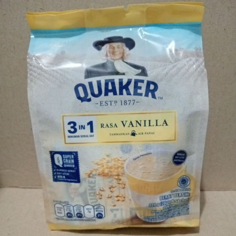 

Quaker Sereal 3 In 1 Vanilla Isi 8