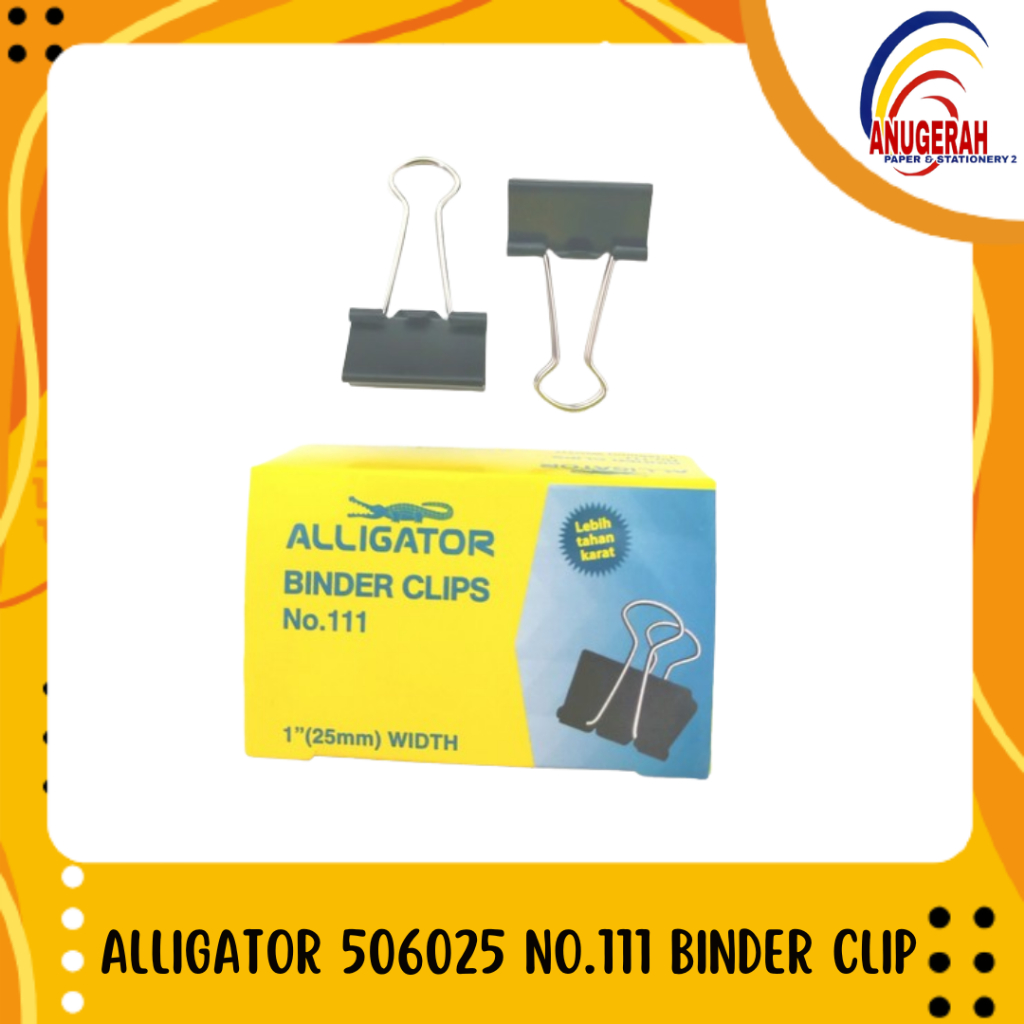 

ALLIGATOR 506025 NO.111 BINDER CLIP (PCS)