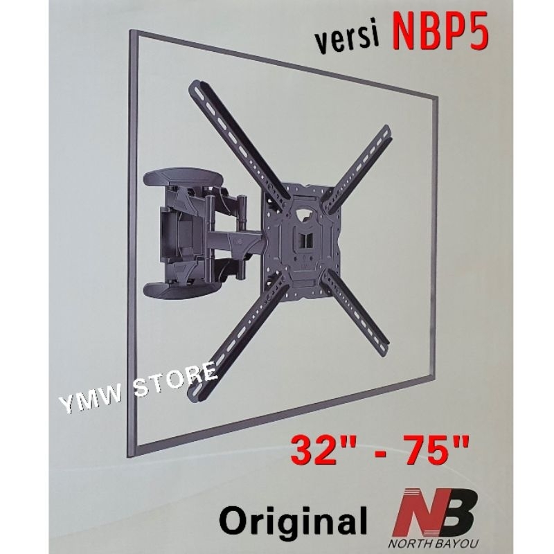 NORTH BAYOU NB 757 - L400 Bracket TV Swivel 32 inch - 75 inch ( NB P5 )