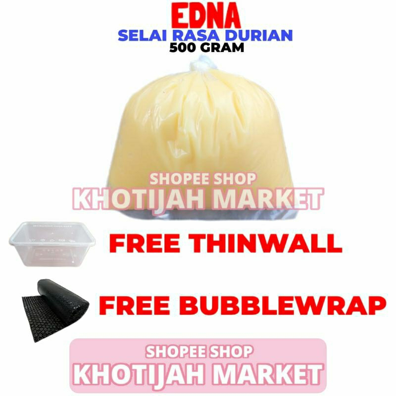 

Selai Rasa Durian 500 Gram Kualitas Premium Merk Edna