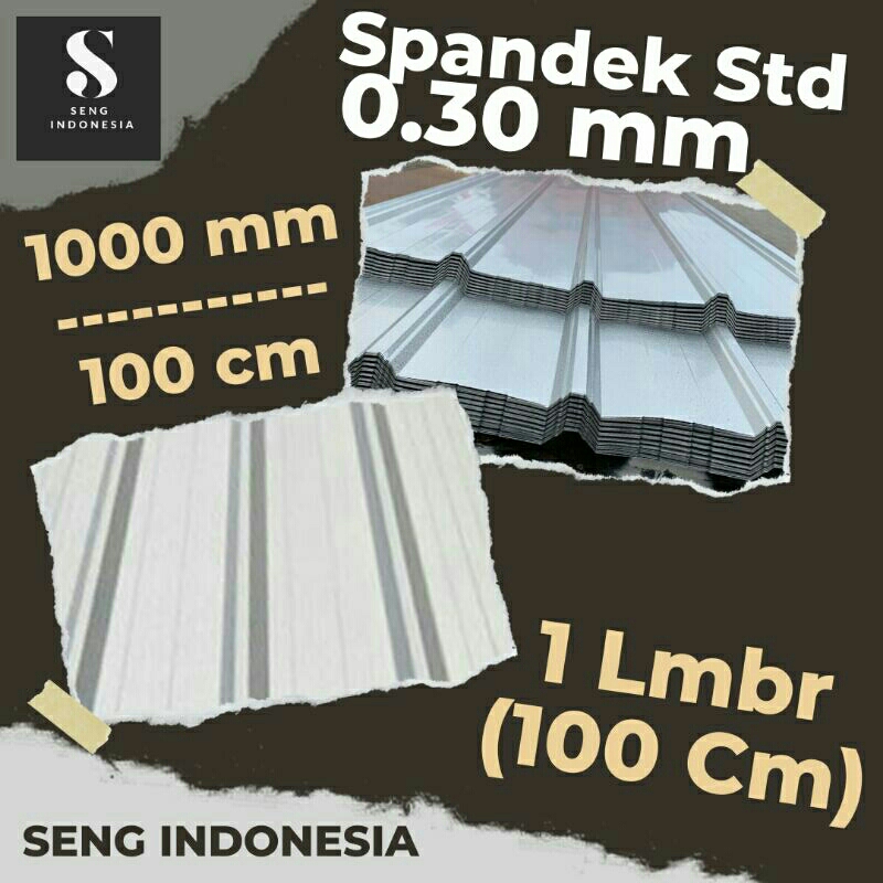Atap Spandek Galvalum 0.3/0,3/0.30/0,30 mm Std / Atap Spandex Galvalum 0.3/0,3/0.30/0,30 mm Std (Tol