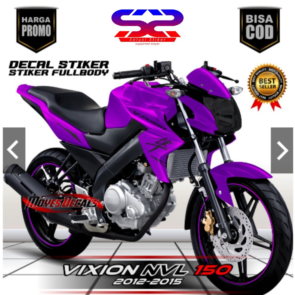 PROMO Decal Stiker Variasi Motor Vixion NVL 2012/2015 Motif Simple Fullbody