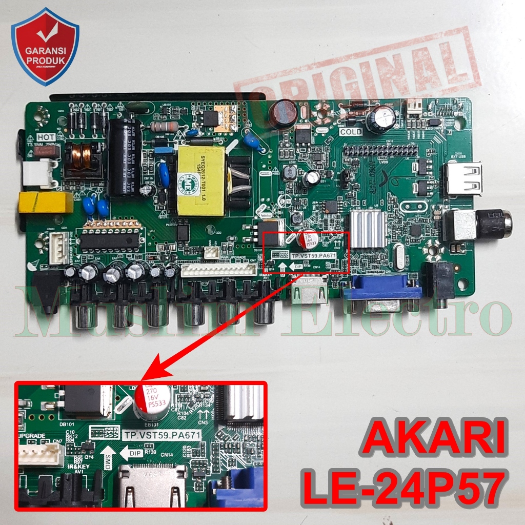 Mainboard LED TV Akari LE-24P57 24P57