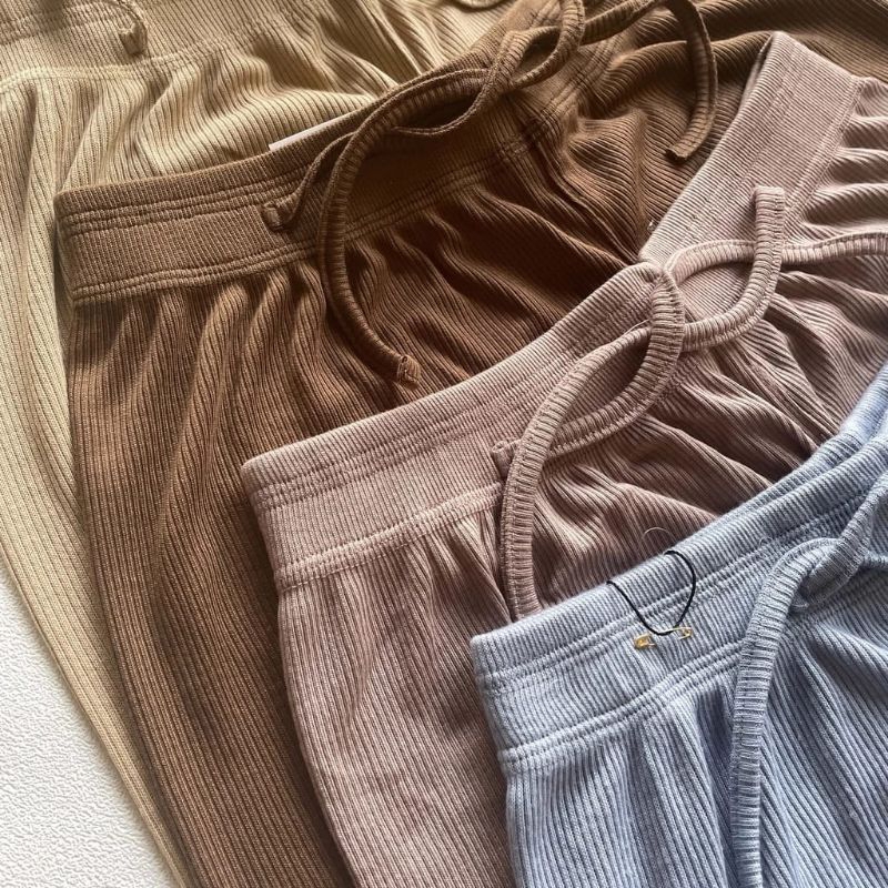 Celana Kulot Knit Premium/Katun Rib