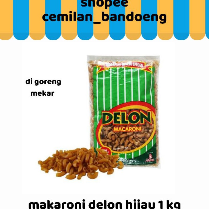 

Dijamin Ori Makaroni delon hijau makaroni mekar 1 kg